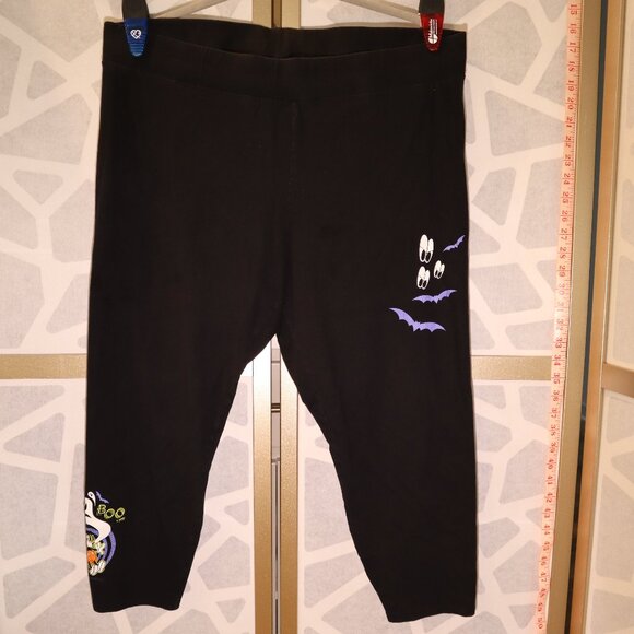 Disney Mickey Mouse Boo Bats Ghost Halloween Crop Legging Torrid Sz 3 - Picture 2 of 7